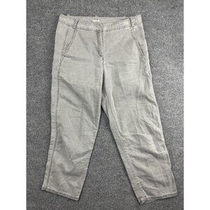 Annette Gortz Pants Womens 38 Gray Linen Blend Relaxed Straight Leg Germany EU